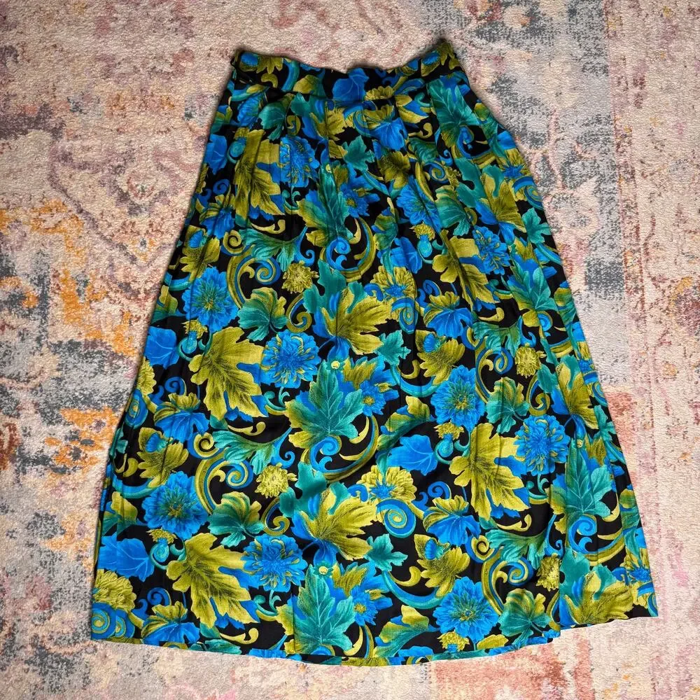 Vintage 80s / 90s deadstock whimsigoth boho maxi skirt